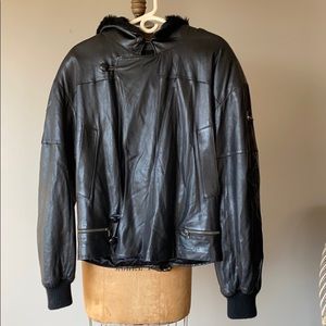 Vintage Claude Montana men’s leather jacket